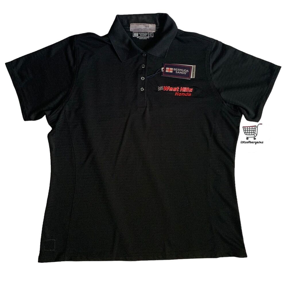 Bermuda Sands Women's Size XL West Hills Honda Short Sleeve Polo Shirt NEW